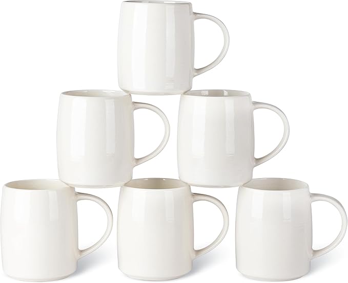 GBHOME Large Coffee Mugs Set of 6, 18oz Handmade Ceramic Coffee Mugs Set with Gradient color for Latte/Tea/Beer/Hot Cocoa, Dishwasher & Microwave Safe