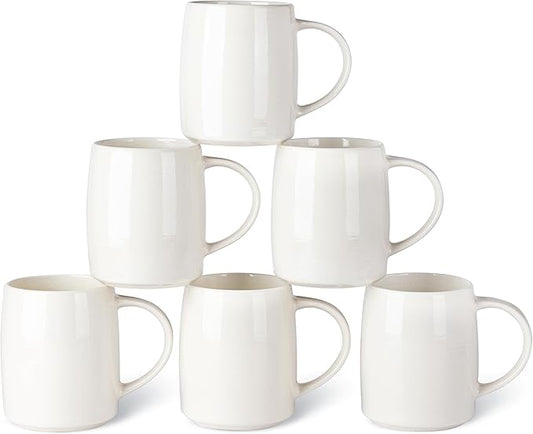GBHOME Large Coffee Mugs Set of 6, 18oz Handmade Ceramic Coffee Mugs Set with Gradient color for Latte/Tea/Beer/Hot Cocoa, Dishwasher & Microwave Safe