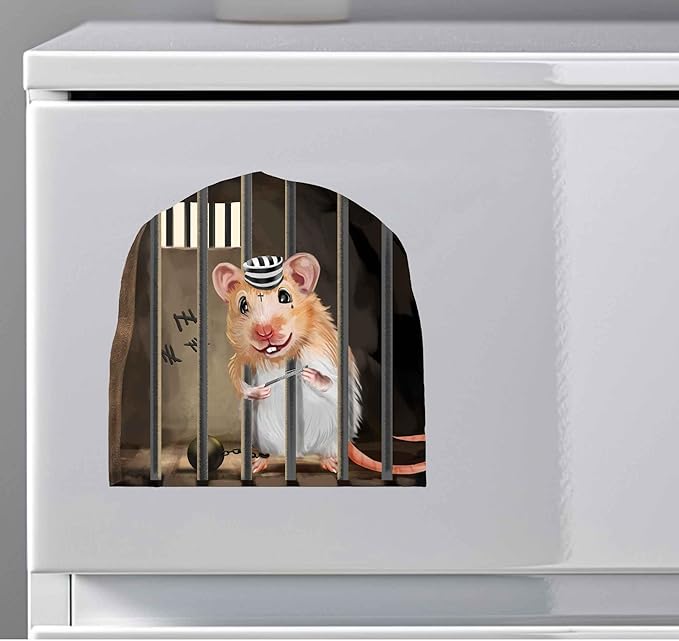 Mouse Reading Book, Wall Decor Sticker Decal, Kids Room, Classroom, Home, Bedroom, Bookcase, Book Lover, of Mice and Men, Children, Adorable, (Mouse Trap)
