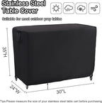Kingling Prep Table Cover for 30 inch Keter Unity Table, Waterproof Outdoor Stainless Steel Table Cover Protection for Patio Metal Grill Work Table/Cart - 30''L x 24''W x 35''H