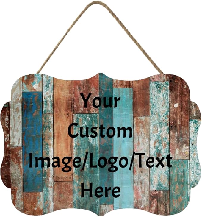 Personalized Custom Wooden Signs with Any Text Name for Home Door Man Cave Bar Family Farmhouse Decorative Home Kitchen Rustic Wall Decor
