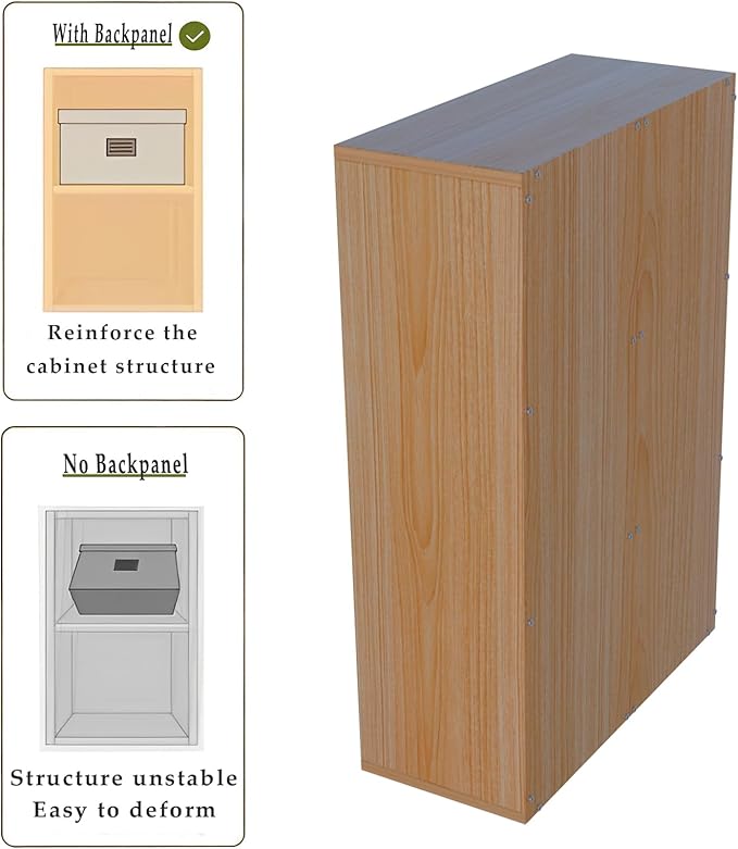 6-Cube Storage Shelf Bookcase - Wooden 3-Tier Floor Standing Open Bookshelf for Home and Office, Display Cabinet, Oak