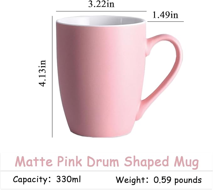 Coffee Mugs Set of 6, 12oz Ceramic Coffee Mugs with Handle, Colorful Matte Porcelain Coffee Mug for Latte, Tea, Cocoa, Cappuccino, Cups for Women Men for Home Restaurant Mug(Multicolour)