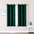 ChrisDowa Small Window Curtains 50 inches Long for Bedroom - Grommet Short Thermal Insulated Room Darkening Curtains for Kitchen (2 Panels, Forest Green, 29 x 50 Inch)