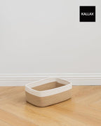 KALLAX Small Woven Basket, 12 x 8 x 4.5 Inches, Storage Basket for Organizing, Cute Small Rope Shelf Closet Cube Storage Bins Baskets for Shelves, Dog Toy Gift Baskets Empty, 3 Pack White & Brown