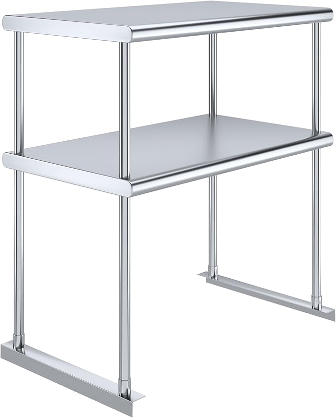 AmGood Double OverShelf Stainless Steel NSF - Many (30" Long x 18" Deep)