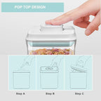 Pop Containers with Lids - Stackable Airtight Food Storage, Kitchen Pantry Storage Containers for Snacks Candy Salt Herbs Spices BPA-Free (1200ML*3)