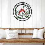Personalized Name Garden Cardinal Metal Signs, Custom Family Name Outdoor Indoor Wall Decorations, Wall Art for Mom Sister Grandma Dad, Housewarming Gift Birthday Retirement