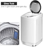 Giantex Portable Washing Machine, Full Automatic Washer and Dryer Combo, with Built-in Pump Drain 8 LBS Capacity Compact Laundry Washer Spin Dryer for Apartment RV Dorm