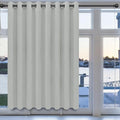 Easy-Going Blackout Door Curtains for Bedroom, Solid Thermal Insulated Grommet and Noise Reduction Window Drapes, Room Darkening Curtains for Living Room, 1 Panel (100x84 in, Greyish White)