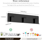 Cup Holder, 2 Pack Wine Glass Holder，No Drilling Installation Wine Glass Holder Wall Mounted for Dining Room, Kitchen and Bar Daily Use (Classic Black)