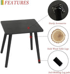 AWASEN Side Table, Small Black End Table for Living Room Bedroom Office Small Spaces, Modern Accent Side Table Nightstand with Solid Wood, Easy Assembly, (Black)