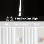 Vision Home White Pinch Pleated Full Blackout Curtains Thermal Insulated Window Curtains 102 inch for Living Room Bedroom Room Darkening Pinch Pleat Drapes with Hooks Back Tab 2 Panel 102" Lx40 W