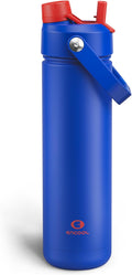 Insulated Water Bottle with Straw Stainless Steel Water Bottle, Leak-Proof, BPA-Free, Double Wall Vacuum Keeps Cold for 24 Hours for Sports, Travel, School (26 oz, Beaucoup Blue)