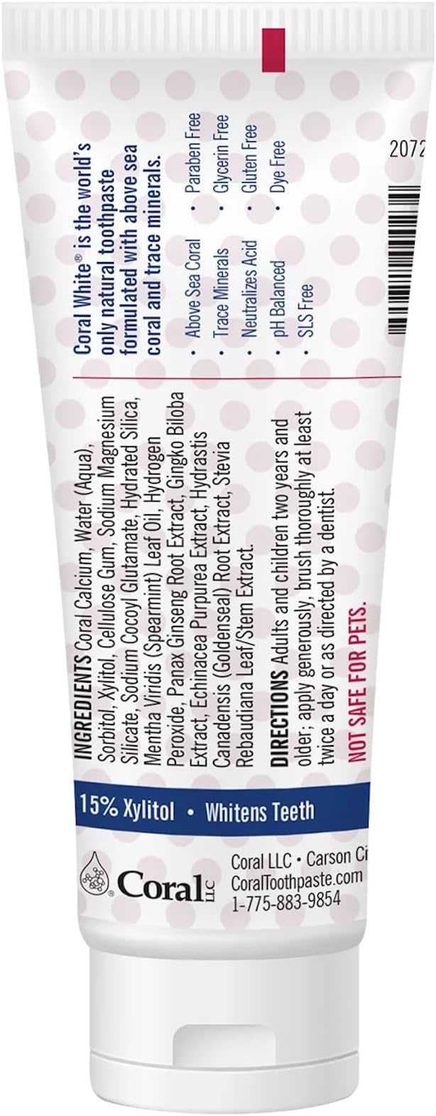Coral White Kids Bubble Berry Fluoride Free Toothpaste - 4 Ounces (1 Pack)