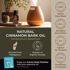 Gya Labs Cinnamon Essential Oil for Diffuser - 0.34 Fl Oz - 100% Pure Natural Cinnamon Bark Essential Oil for Skin, Hair, Lips Body & Candle Making Scent