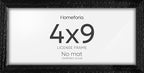 Homeforia 4x9 Business License Frame Black, High End Oak 4 x 9 Black Wood Certificate Frames, 9x4 Wooden Document Frames for Wall or Tabletop, 4 by 9 Picture Frames, Tempered Glass, Wall Kit, Set of 1