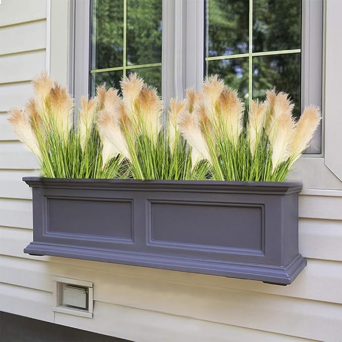 Melorca&Guilla Artificial Plants 4PCS 33.5“Fake Plant Tall Onion Fake Grass,Faux Grass Plants Artificial Grass Greenery Shrubs Bushes for Garden Shop Office Home Décor