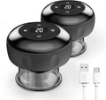 Smart Cupping Therapy Massager 2 Set, 4 in 1 Electric Cupping Massager Device, Smart Cupper Relieves Muscle Soreness, Improves Blood Circulation and Speeds Up Recovery After Exercise (Black)