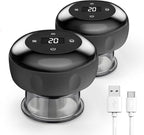 Smart Cupping Therapy Massager 2 Set, 4 in 1 Electric Cupping Massager Device, Smart Cupper Relieves Muscle Soreness, Improves Blood Circulation and Speeds Up Recovery After Exercise (Black)