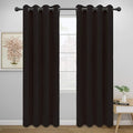 Easy-Going Blackout Curtains for Bedroom, Solid Thermal Insulated Grommet and Noise Reduction Window Drapes, Room Darkening Curtains for Living Room, 2 Panels (52x84 in,Dark Brown)