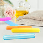 SIKEMAY 50 PCS Toothbrush Holder, Portable Plastic Dust Proof Breathable, Toothbrush Holder for Travel, Bathroom, Indoor, Outdoor, Trip, Camping, School