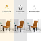 Joccun Chair Covers for Dining Room Set of 2, Dining Chair Slipcovers Stretch Dining Room Chair Covers Seat Protector,Washable Parsons Chair Cover for Home,Hotel,Banquet(Gold,2 Pack)