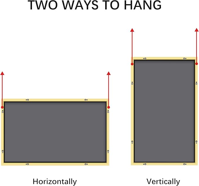 Gold Bathroom Mirror for Wall, 30x48 Inch Rectangle Mirrors with Metal Frame, Modern Vanity Wall Mirror Decor for Bathroom Living Room, Entryway Hangs Horizontal or Vertical