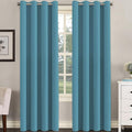 H.VERSAILTEX Premium Blackout Thermal Insulated Room Darkening Curtains for Bedroom/Living Room - Classic Grommet Top (2 Panels, Storm Blue, 52 Inch by 84 Inch)