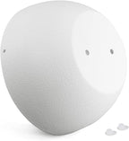 8 inch Small Hanging Planters for Indoor Outdoor Plants, 2 Pack Hanging Flower Pots with Drainage Holes and Chain for Garden Porch Plants, Plastic Hanging Baskets for House Plants, White