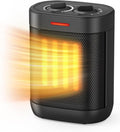 1000W Small Space Heater for Indoor Use, 2S Fast Heating, PTC Ceramic Electric Space Heater with 3 Modes, Thermostat, Overheated & Tip-Over Safety Protection, Portable Heater for Office and Bedroom