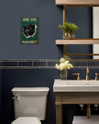 ALKB Are You Pooping Signs Funny Black Cat Sign for Bathroom Wall Decor, Vintage Cat Gift 8 x 12 Inch