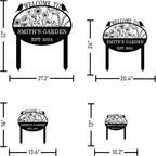 Custom Metal Flower Sign with Stakes - Personalized Garden Decor, Housewarming Gift - Large Yard Sign Plaque
