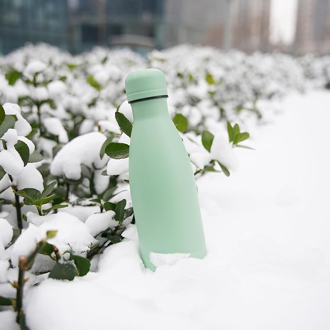 Insulated Water Bottles,25 oz Double Wall Stainless Steel Vacumm Metal Flask for Sports Travel,Macaron Green