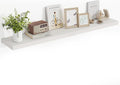 55 Inch Floating Shelves, 55"x9.25"x1.5" Inch Deep Floating Shelves for Wall, Wooden Shelves for Bathroom, Bedroom, Living Room, Cream White Oak