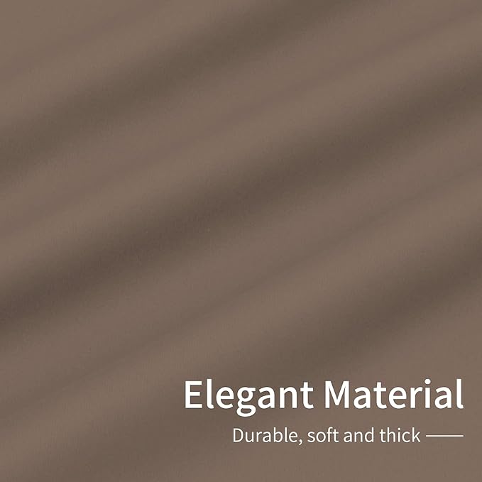 Easy-Going Blackout Curtains for Bedroom, Solid Thermal Insulated Grommet and Noise Reduction Window Drapes, Room Darkening Curtains for Living Room, 2 Panels(42x72 in, Camel)