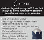 Massage Ball Hot Cold Roller Ball - Relieve Muscle Pain Fast - Stainless Steel Gel Balls for Heat or Ice Therapy-Feet Pain-Plantar Fasciitis-Back Ache-Myofascial Release–Deep Tissue Trigger Points