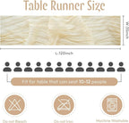 Sioloc 5 Pack Beige Cheesecloth Table Runner Fall Autumn Decor for Home 10ft Table Cloth for Tea Wedding Birthday Party Baby Bridal Shower Halloween Thanksgiving