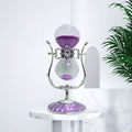Sanduhr 15 Minuten,Metal Vintage Hourglass,Hour Glass,Hourglass Decor,for Home Decoration Office Desk Wedding Party Decor Kitchen Timer (Violetter Sand)