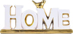 Love Sign Decoration,White and Gold Love Signs for Home Decor Statue,Modern Bird Sculpture Personalized Love Decor,Gold Style Figurine Decorative Ornaments for Living Room,Bedroom,Desktop (Home white)