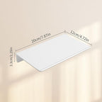JOOM Small Metal Wall Floating Shelf - Metal Wall Shelf, Black Floating Shelf, Small Bathroom Shelf, Display Shelves for Storage (White, 8 Inch)
