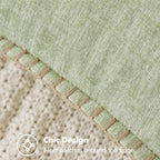 MIULEE Pack of 2 Couch Throw Pillow Covers 20x20 Inch Light Green Farmhouse Decorative Pillow Covers with Stitched Edge Soft Chenille Solid Dyed Spring Pillow Covers for Sofa Bed Living Room