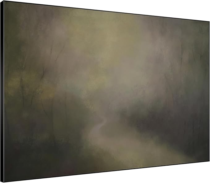 SIGNWIN 60"x72" Extra Large Framed Wall Art Muted Forest Path Soft Misty Woodland Scene Illustration for Home Living Room Bedroom Decor (Frame Assembly Required)