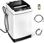 Giantex Portable Washing Machine, 2 in 1 Full Automatic Laundry Washer 1.5Cu.Ft 11lbs Capacity Washing and Spinning Combo 8 Programs 10 Water Levels Energy Saving Top Load Washer for Apartment Dorm