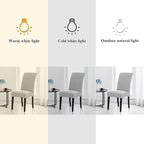 Joccun Chair Covers for Dining Room Set of 2,Dining Chair Slipcovers Stretch Dining Room Chair Covers Seat Protector,Washable Parsons Chair Cover for Home,Hotel,Banquet(Silver,2 Pack)