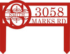 Personalized Metal Yard Address Sign with Last Name and Monogram, House Number Sign for Lawn and Patio