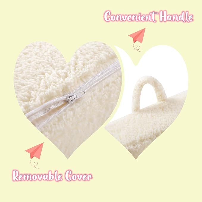 Kids Snuggly-Soft Sherpa Chair, Cuddly Toddler Foam Chair for Boys and Girls, Cream
