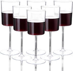 Ciaell 12 Pack Clear Plastic Wine Glasses - 14Oz Plastic Wine Glasses with Stem - Disposable Stemmed Wine Glass for Parties & Weddings & Outdoor