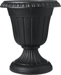 PL00BK Classic Traditional Plastic Urn Planter, Black