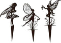 Decorative Garden Stakes, Fairy Garden Statues for Home and Garden (3)